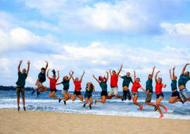 Власна пляжна зона в мовному таборі в Болгарії